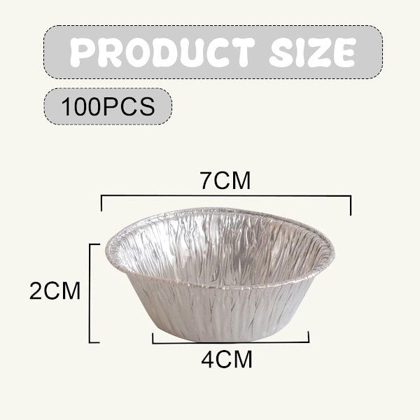 Aluminiumsfolie paiform/miniform/engangsbakeform, egnet for baking av terter, quicher, creme brulee-paier osv.
