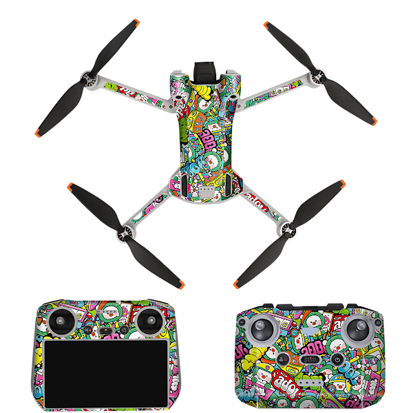 Mini 3 Pro Drone Vandtætte Dekaler Nemme at Påklæbe PVC Dekorative Stickersæt Kompatibel med DJI Mini 3 Pro RC