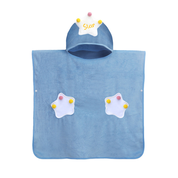 Mjuk bomullsslinga med huva badhandduk med hatt bad/pool/strand