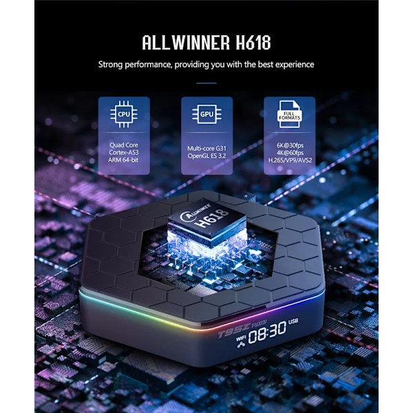T95ZPlus ny Android 12 H618 tv box 8K HD netværksafspiller TV box