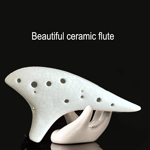 12 Hulls Søt Ocarina Yndefull Form Keramikk Ocarina i Alto C