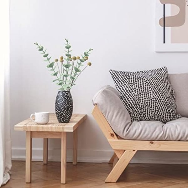 Konstgjorda eukalyptusstjälkar för DIY-projekt, naturligt frostigt grönt utseende för blandade blombuketter, 20 st