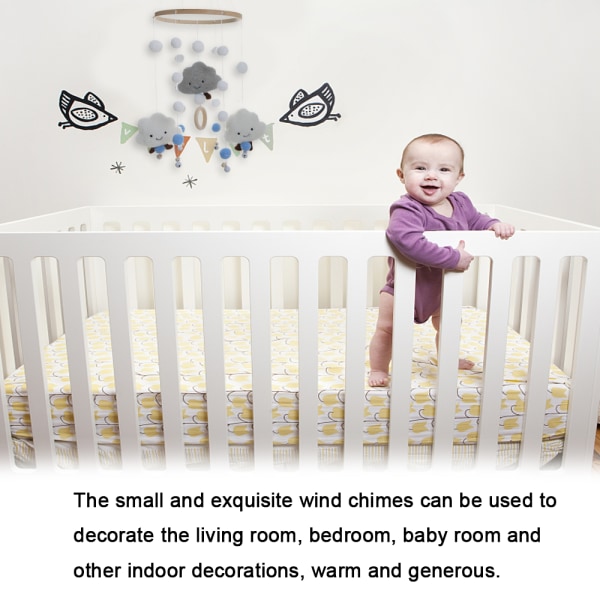 Baby Crib Mobil Hengende Ornament, Nursery Bed Ornament Wind