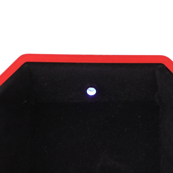 LED Lys Ring Box Smykke Display Gaveæske Smykke Opbevaringsæske til Forlovelse BryllupRød