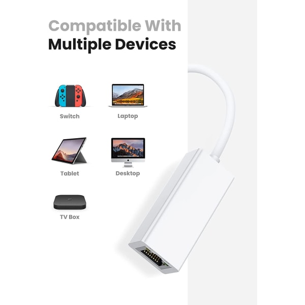 Ethernet-sovitin USB 2.0 - 10 100 verkko RJ45 LAN kiinteä