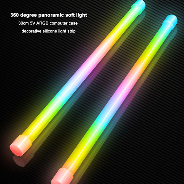 Datorchassi Ljusremsa 27st LED-pärlor 30cm 5V ARGB Synkroniseringsljusremsa Moderkortsdekoration med 3-Pin 4-Pin Gränssnitt