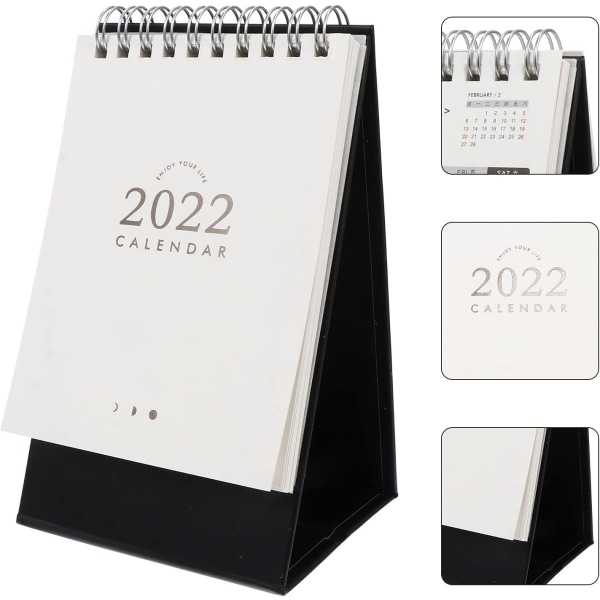 2022 Pöytäkalenteri Mini Desktop Pysyvä Flip Kuukausikalenteri