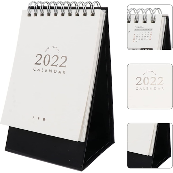 2022 Skrivebords Kalender Mini Desktop Stående Flip Månedlig Kalender