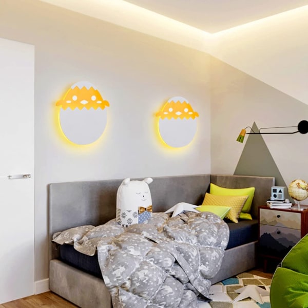 Vägglampa med strömbrytare i barnrum, LED 7W vägglampa, tre