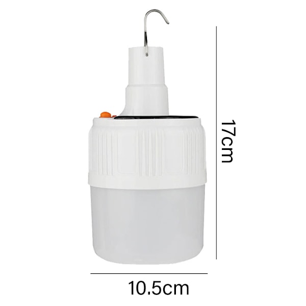 Solcellsladdad multifunktionell LED-nödlampa med USB-laddning