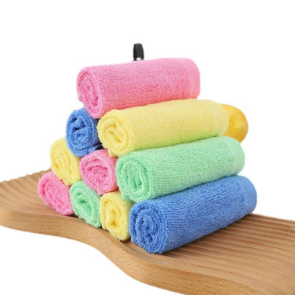 10 kpl keittiöpyyhettä, käytännöllinen, kestävä, pehmeä kuitupuuvillainen kasvo- ja käsipyyhe (väri satunnainen)