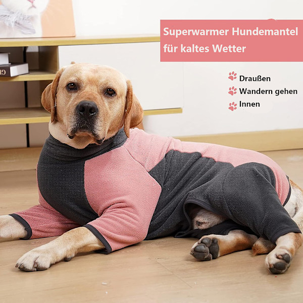 Vinterjakker og vinterfrakker til hunder fleece overall hund fleece jakke vinterfrakk store hunder vinterklær for små mellomstore kjæledyr innendørs