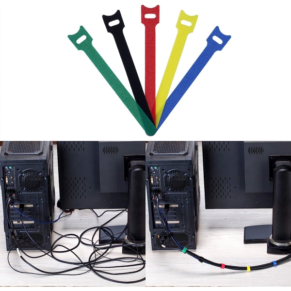 50 st Återanvändbara kabelband Trådband - Kabelhantering