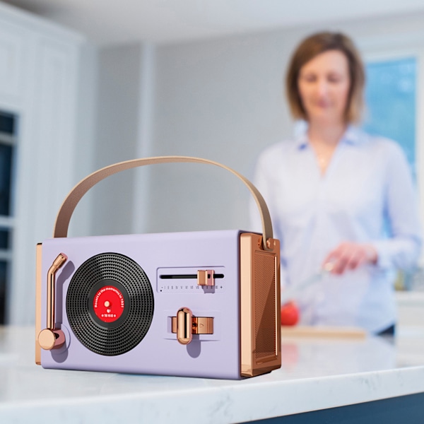 Lila utomhus Bluetooth-högtalare bärbar dekorativ hög ljudkvalitet USB-minnen stöd retro Bluetooth-högtalare för vardagsrum kontor