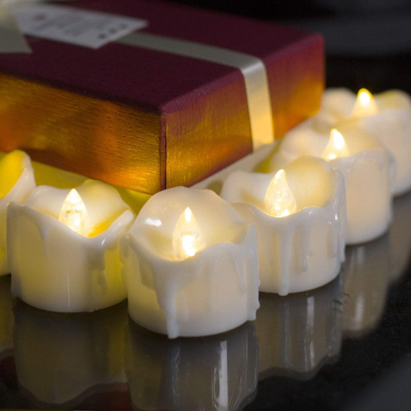 Homemory Flameless LED Tealight Lys med Timer, Sæt med 12