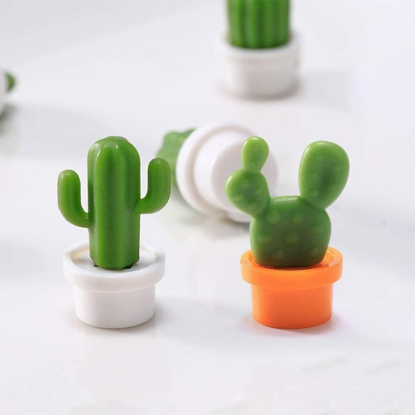 Lot de 12 Pièces Cactus Aimant 3D Frigo, Autocollant