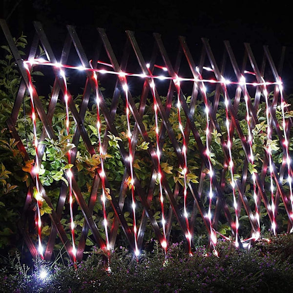 Aurinkokäyttöiset ulkoköysilvalot 33ft 100LED karkkiväriset vedenpitävät