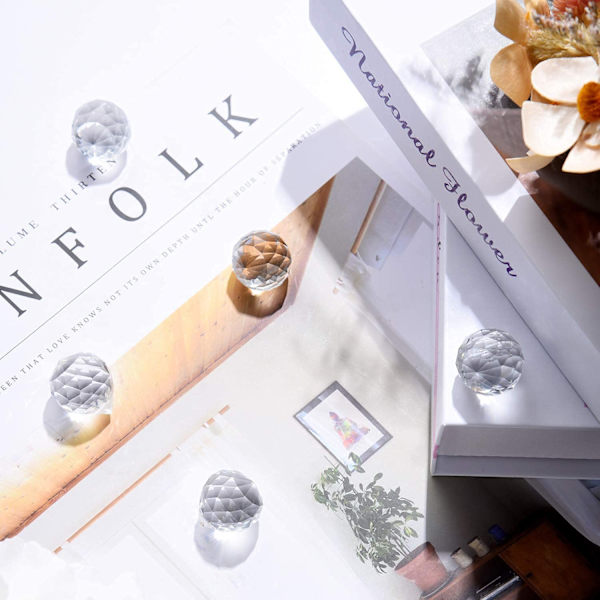 Regnbuekrystal Deko, 24PCS Krystalglaskugle, Regnbuekris