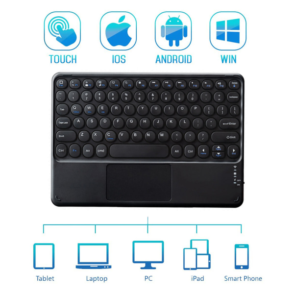 1 sæt Bluetooth-tastaturmus med touchpad