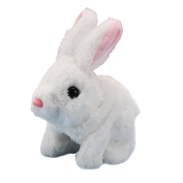 Easter Theme Interactive Rabbit Toy for Kids: Walks, Talks & Twists! (FMY) White