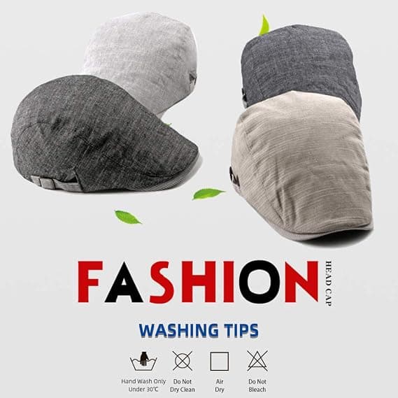 Basker Flat Cap - Let og åndbart linnedstof
