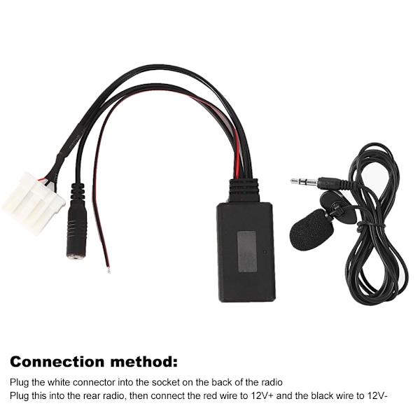 AUXin Kabeladapter Bil Bluetooth 5.0 Mikrofon Passer til Mazda 2 3 5 6 RX8