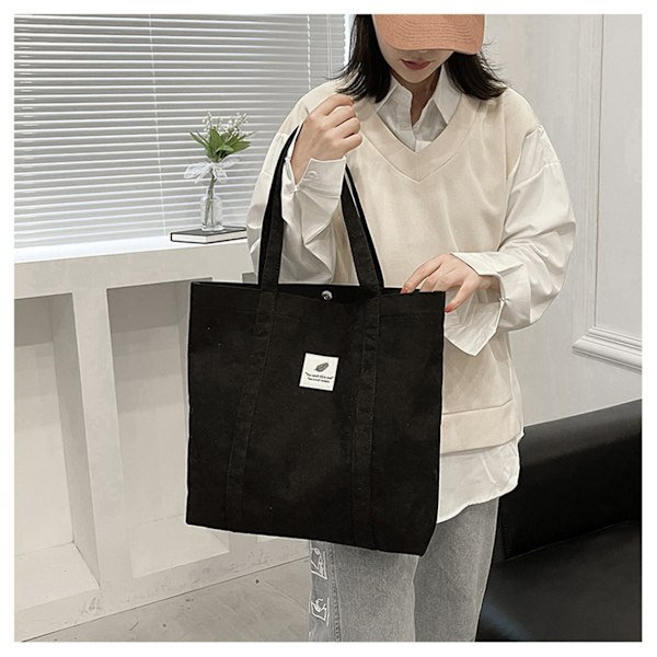 Vedenpitävä kangaskassi vetoketjulla, Tote Bag Shopper -kassi