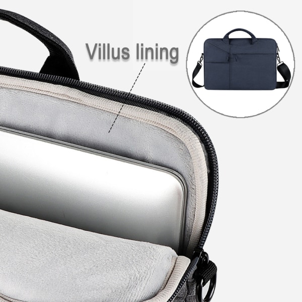 Laptop Bag Computer Sleeve Case med Skulderstropp, Vanntett