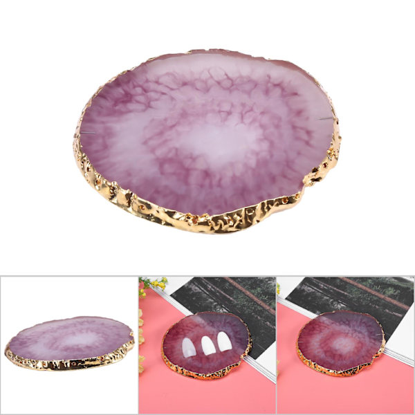 Naturlig harpikssten neglekunstplade gel polish holder farvepalet neglekunstdisplay rosarød