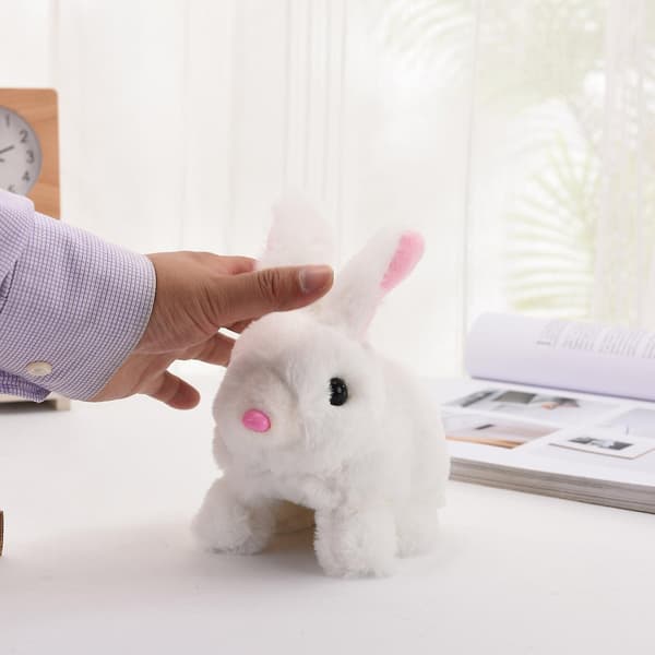 Easter Theme Interactive Rabbit Toy for Kids: Walks, Talks & Twists! (FMY) Grey