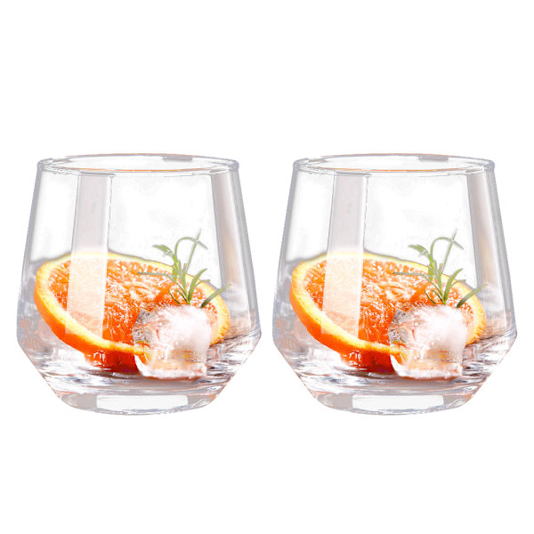 2 glas glas, husholdningssaftkopper, enkle varmebestandige tekopper, drikkevarekopper, transparent farve