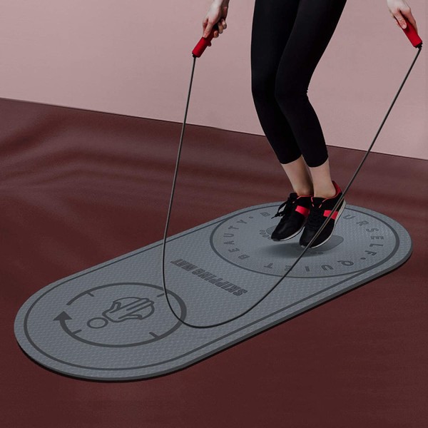 Rope Skipping Exercise Workout Mat - 6mm/8mm Thickened Mute