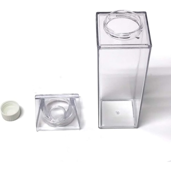 Mælkekarton vandflaske - klare firkantede mælkeflasker BPA fri