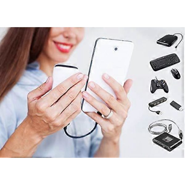 Micro USB OTG-adapter til Android Micromax A27 Ninja PlugandPlay OnTheGo-kabel (sort) [TT]