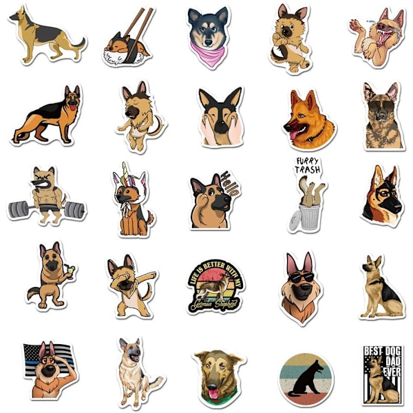 Tyske hyrdehund klistermærker Huntaway vandtætte vinyl kæledyr klistermærker