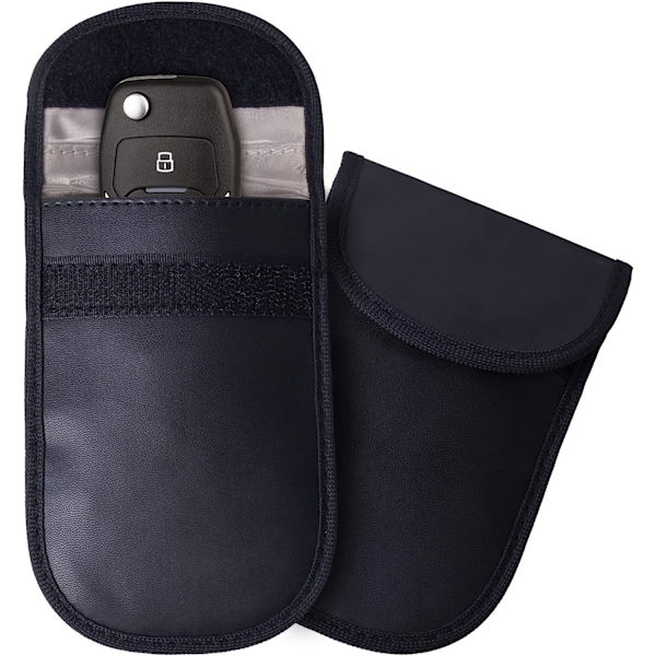 Set med 2 Anti Rfid-fodral för bilnyckel, Signal Blocking Faraday