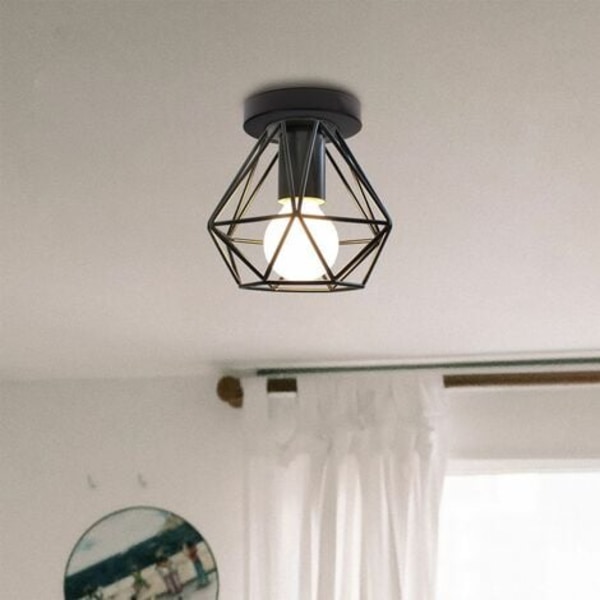 Vintage taklampe industriell stil retro design diamant