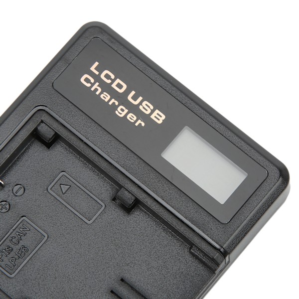 LCD dobbelt USB-oplader med TypeC-interface til LPE6-modelkamera-batterioplader