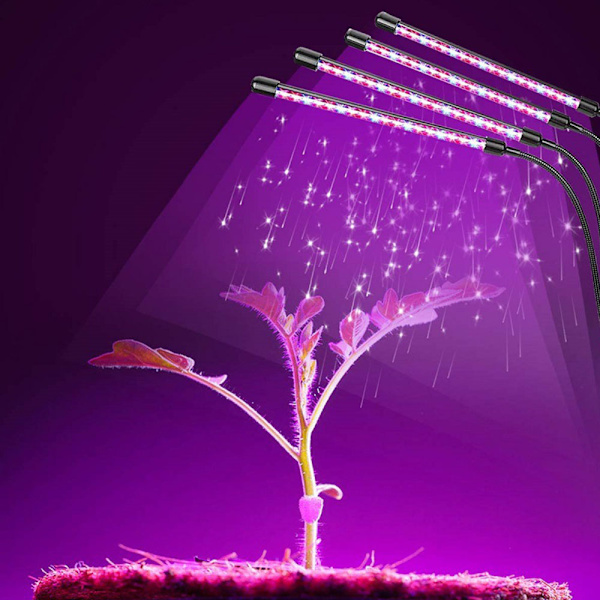 Vækstlys til indendørs planter, 4 hoveder 80 LED gulvplantelys w