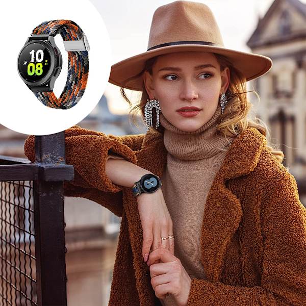 Sport Nylon Flätad Rem 21mm Kompatibel med Samsung Watch