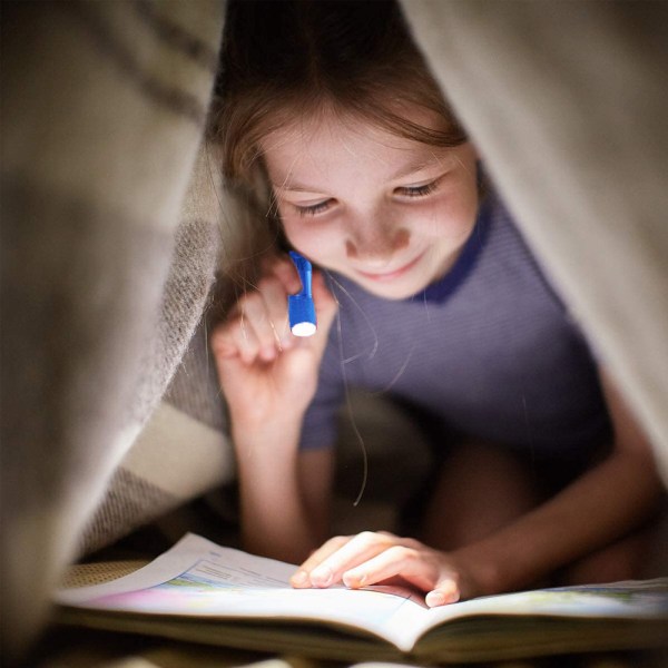 Gummibelagda små ficklampor med remmar Portable Handy Light blue