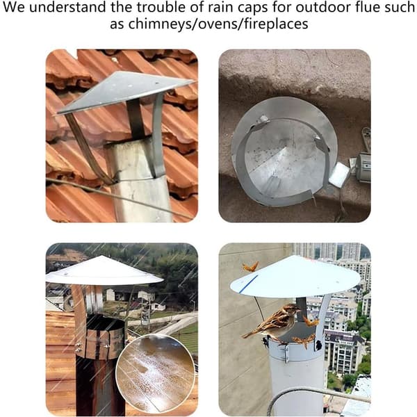 Skorstenshætte, nem installation, til udvendig isolerende ventilationsdæksel, 75 mm indvendig diameter