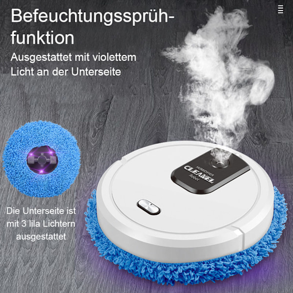 Robot-pölynimuri pyyhkimistoiminnolla 3 in 1, imurirobotti, 1500Pa imutehoinen robottipölynimuri, itse latautuva, WiFi, 60