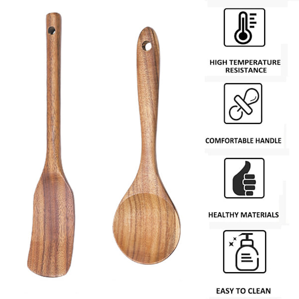 Träredskap i 2 delar - Non-stick bambuträ