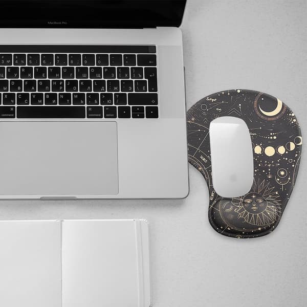 Musematte med håndleddsstøtte, sklisikker base, ergonomisk musematte, håndleddsstøtte for Ho