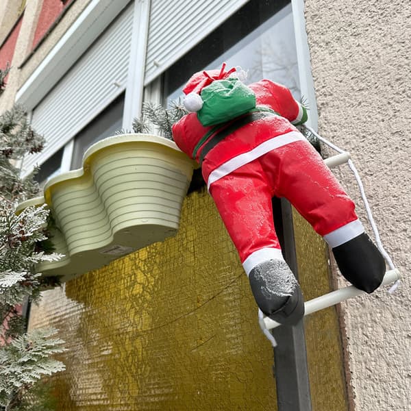 Julklättrande rep Tomte Juldekoration Tomteprydnader Tillbehör Down-filled upside-down style 90cm