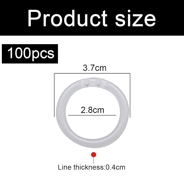 100 stk. løse bladringe - yderdiameter 37mm