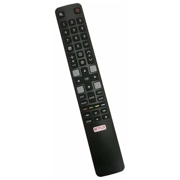 RC802N Ersättningsfjärrkontroll kompatibel med TCL Android TV 40DS500 43DP640 F40S5916 F43S5916 H32S5916 U43P6006 U49P6016 U55P6016 U55P6046 U60P6026