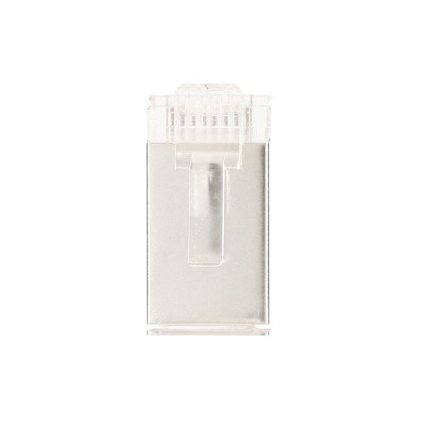 100 stk RJ45 CAT6e Pass Through-kontakter Ren kobber Skjermet Plug and Play 8P8C Ethernet-kabel Krympeender Sølvbelagt