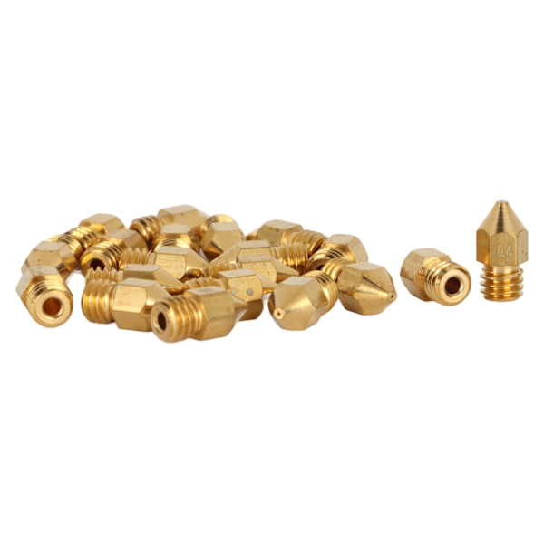 20 stk. MK8 dysekit 1,75 mm M6 gevind polerede ekstruderdyse med opbevaringsboks til 3D-printerudskiftning 0,4 mm